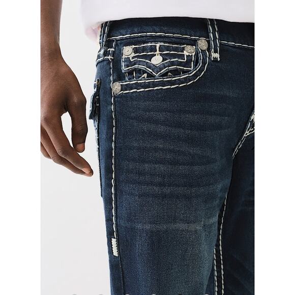 True Religion Mens Straight Sticking Flap Jeans Size 38 - Picture 2 of 13
